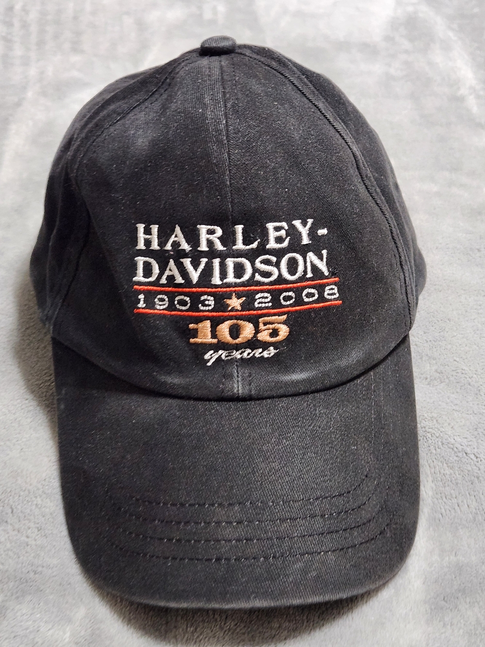 Harley-Davidson 105th Anniversary Black Hat Cap 1903-2008